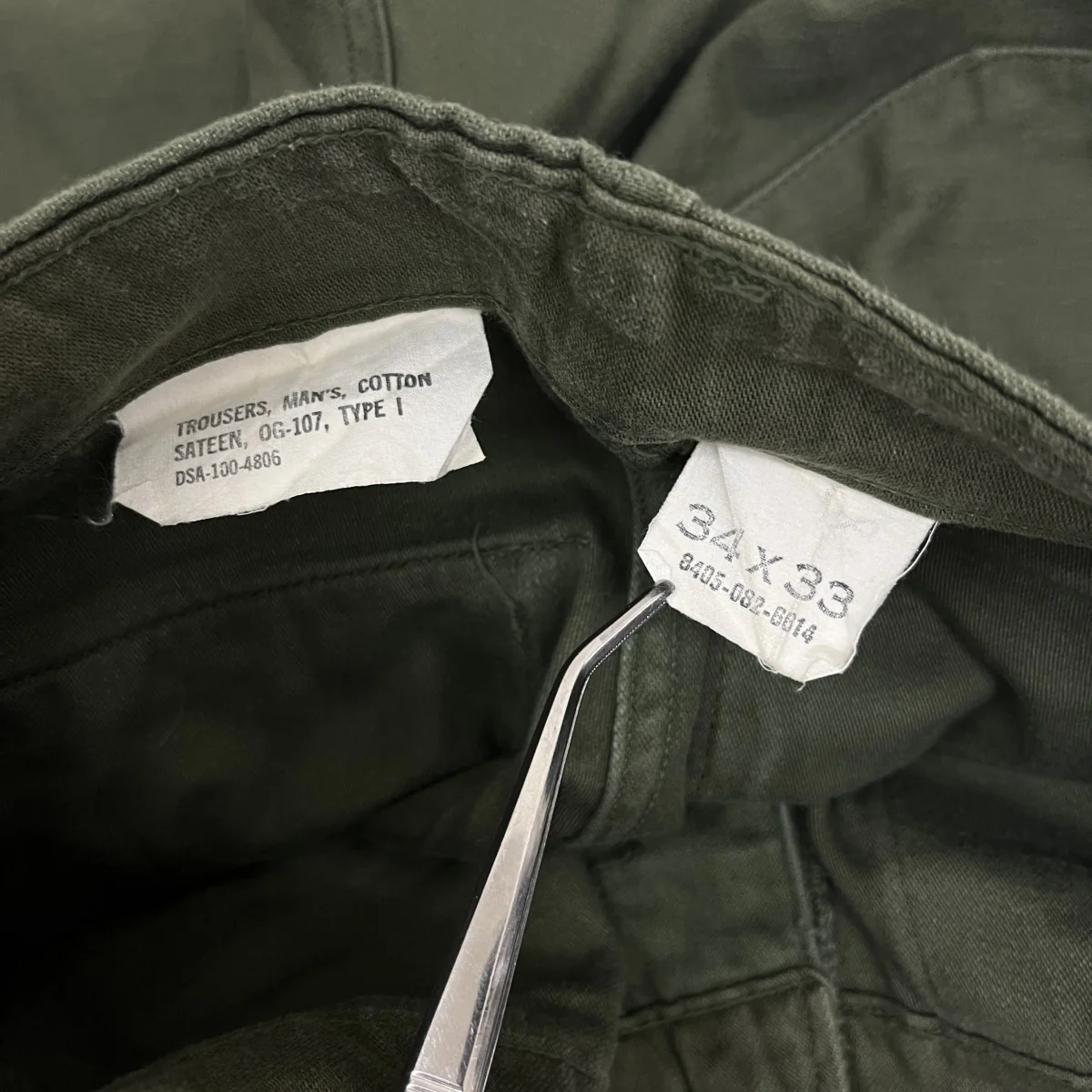 60’s vintageファティーグパンツDSA-100-4806 OG107 - Image 6