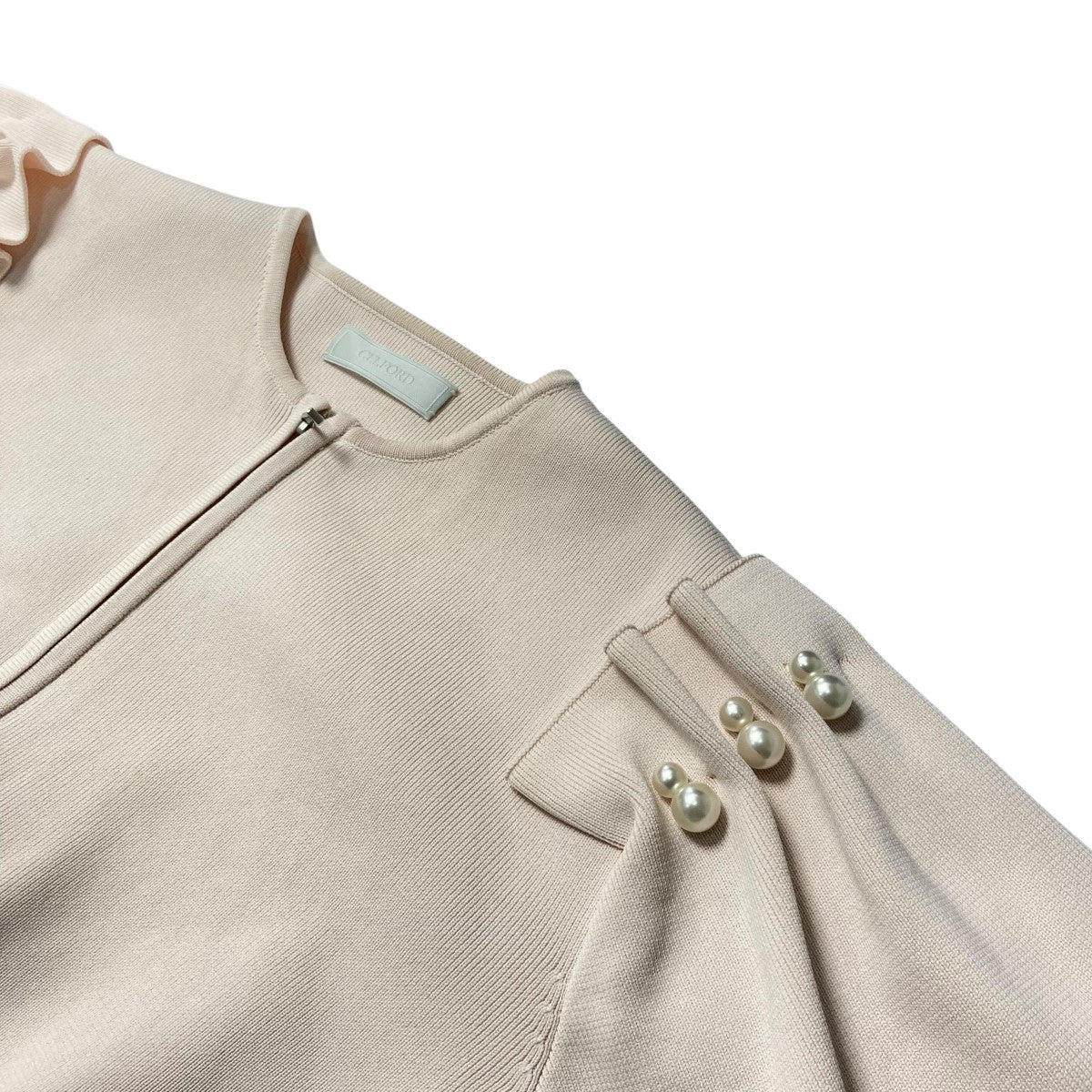 パール付きニットブルゾンCWNJ224039 - Image 3