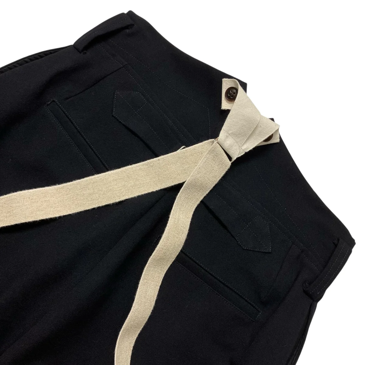 サスペンダー付きウールテーパードパンツ - Image 5