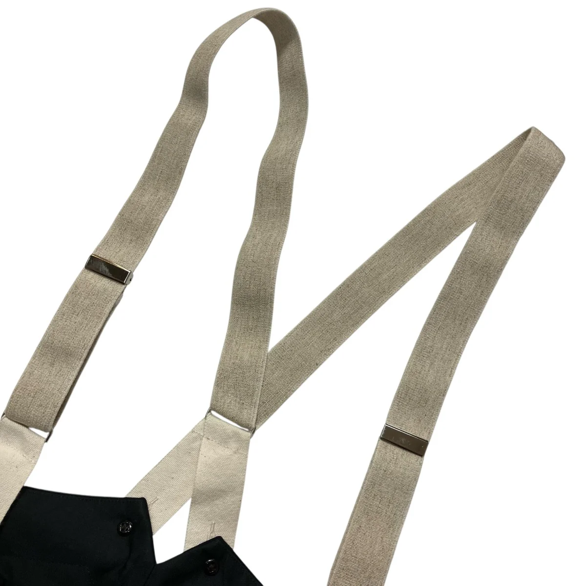 サスペンダー付きウールテーパードパンツ - Image 7