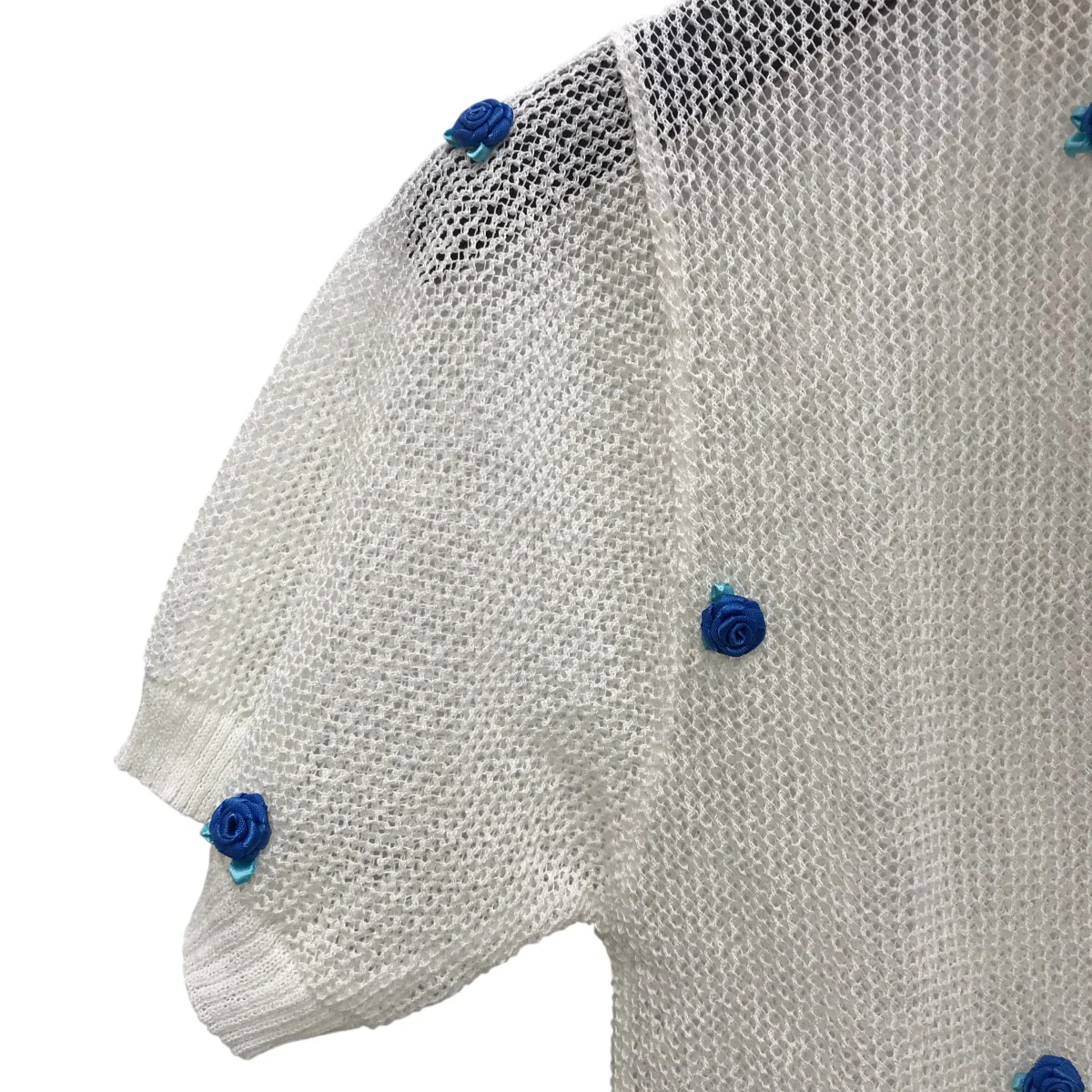 ファーファープティフラワーカーディガン半袖ニットRWNT244006 - Image 4