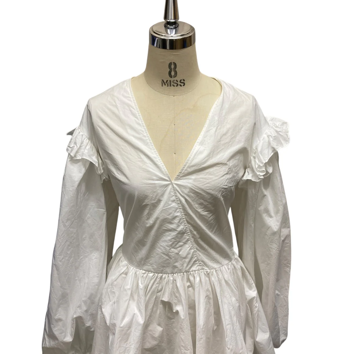 ボリュームスリーブVネックワンピースDR0920017001W - Image 4