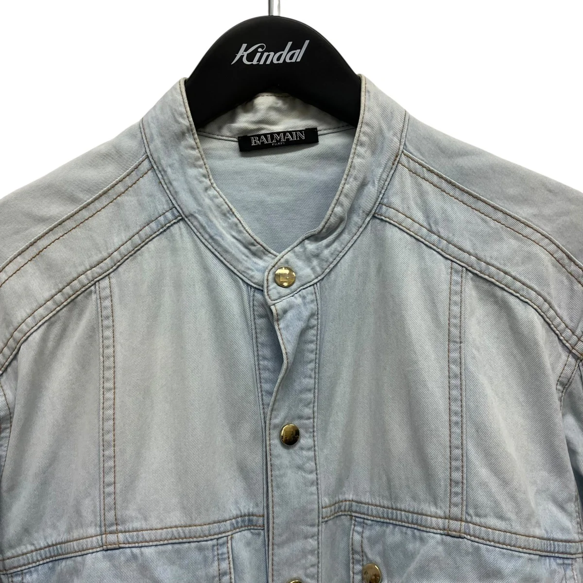 デニムバンドカラーシャツ - Image 3