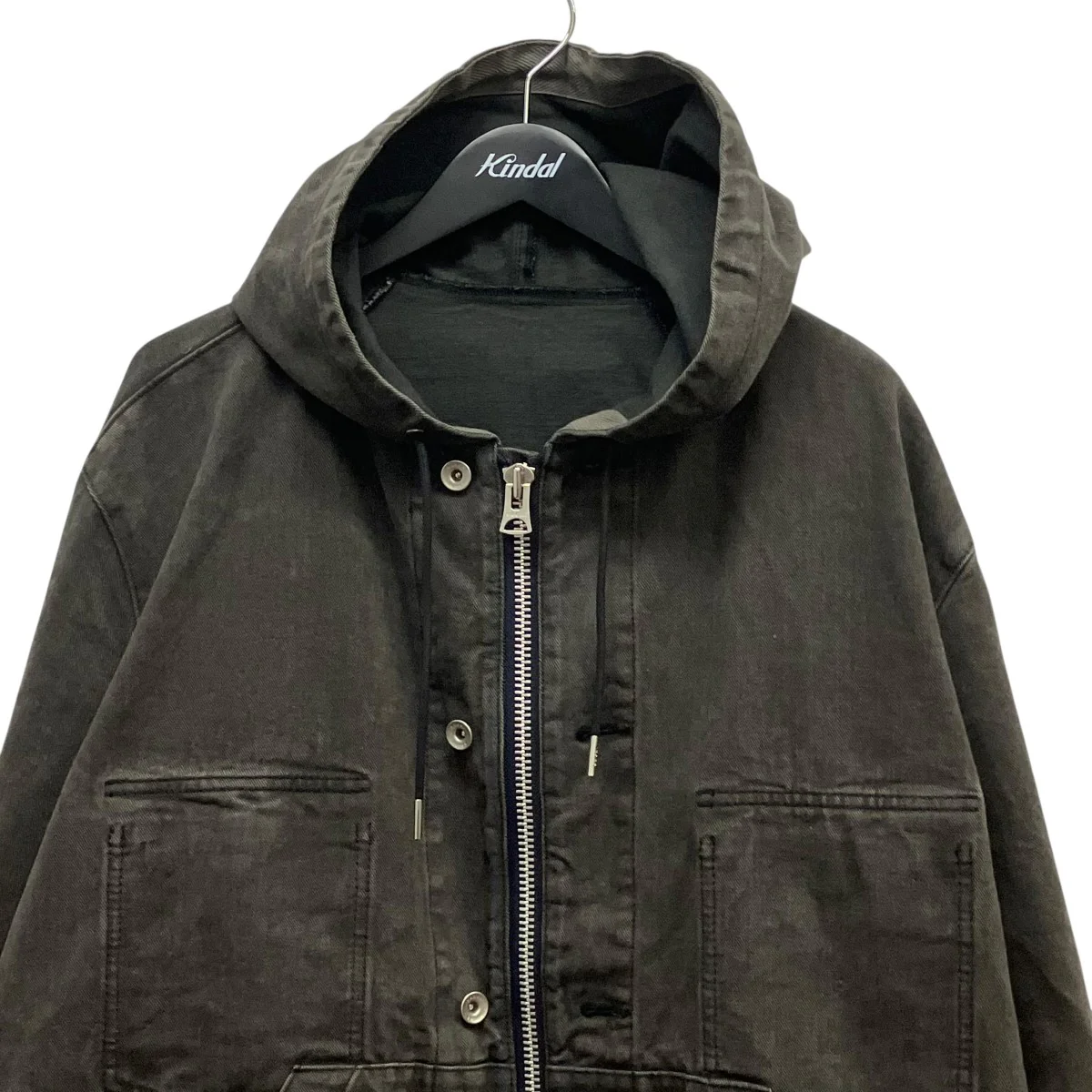 25SSフーデッドジップアップデニムジャケット25-03646M Denim Hoodie - Image 3