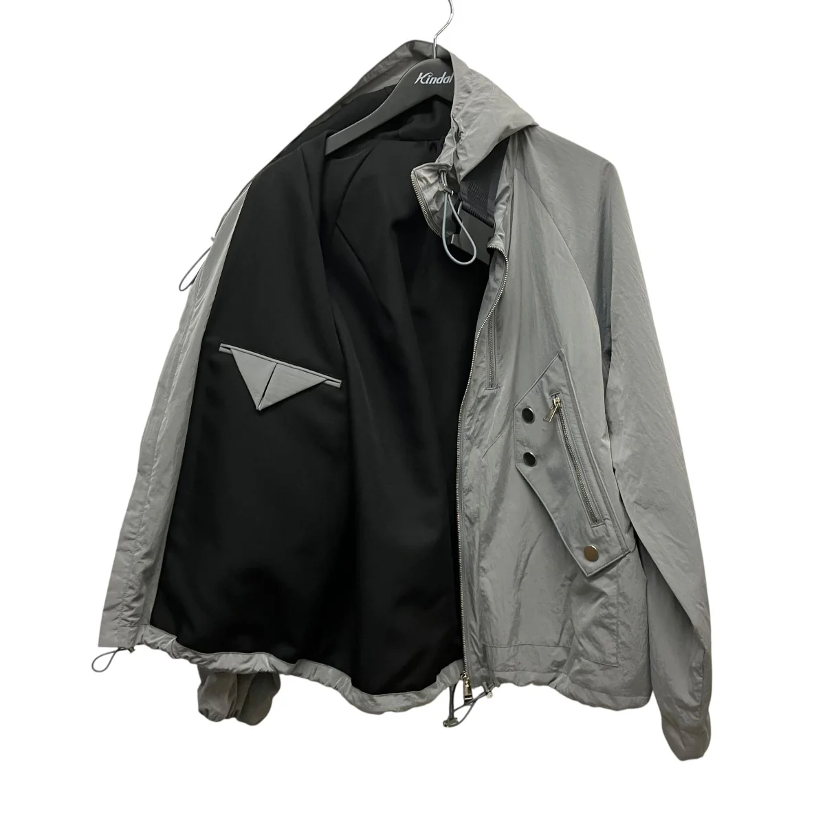 24SSメタリックナイロンジャケットO009005JKT CHANNEL JACKET - Image 3