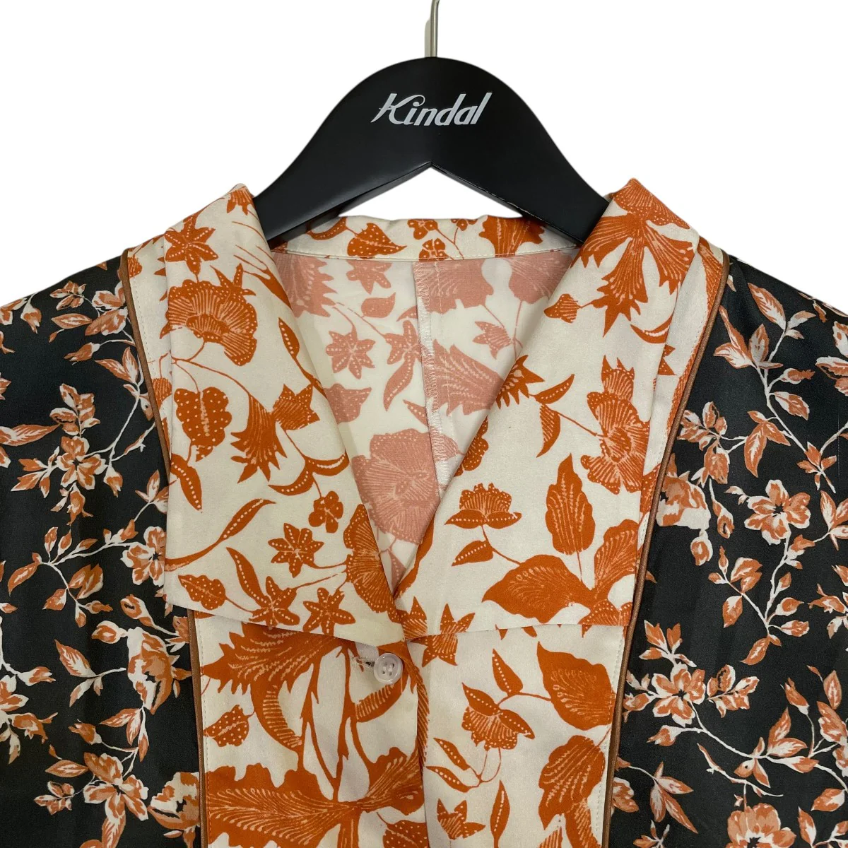 フラワーオープンカラー長袖シャツ161600005 - Image 3