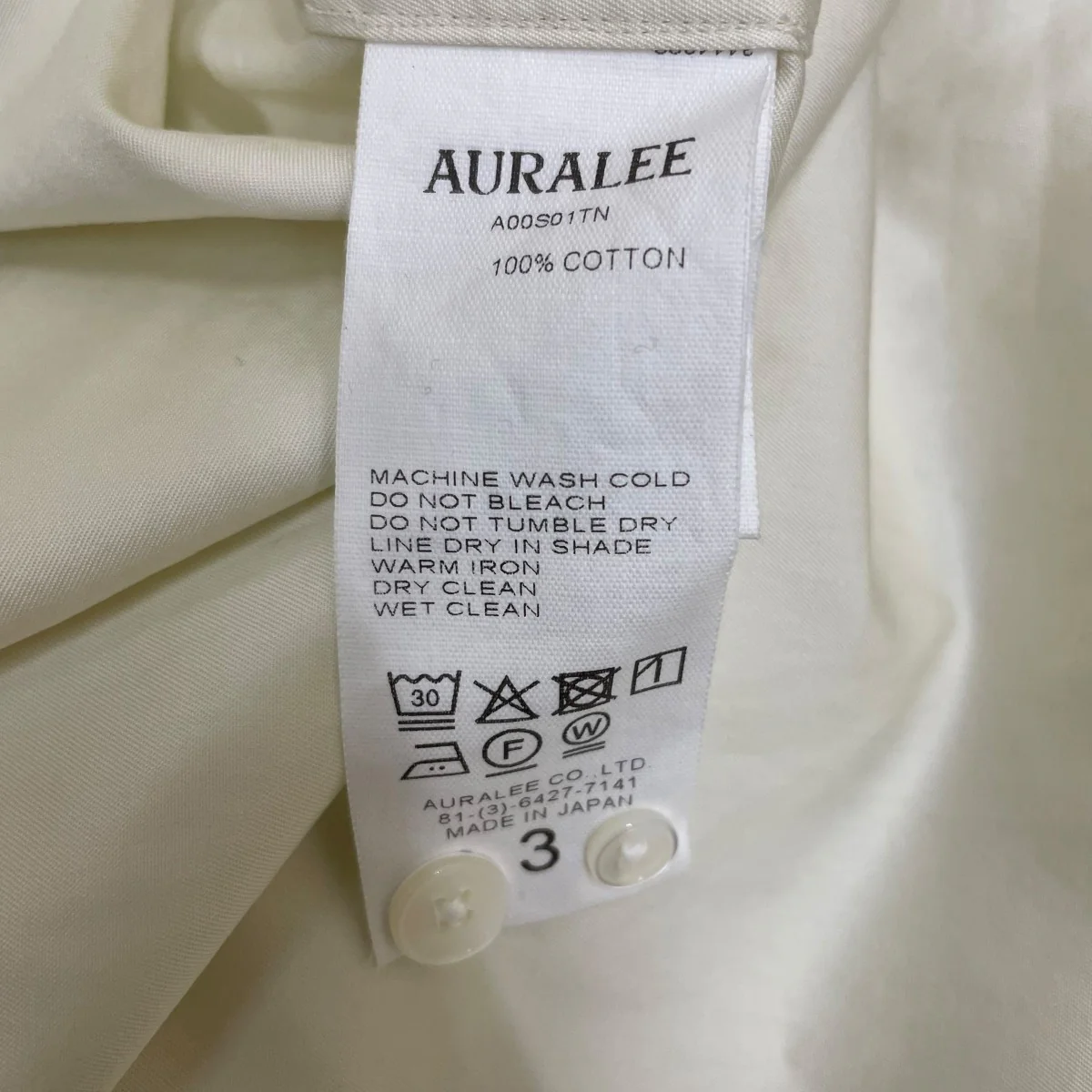 WASHED FINX TWILL SHIRT長袖シャツA00S01TN - Image 5