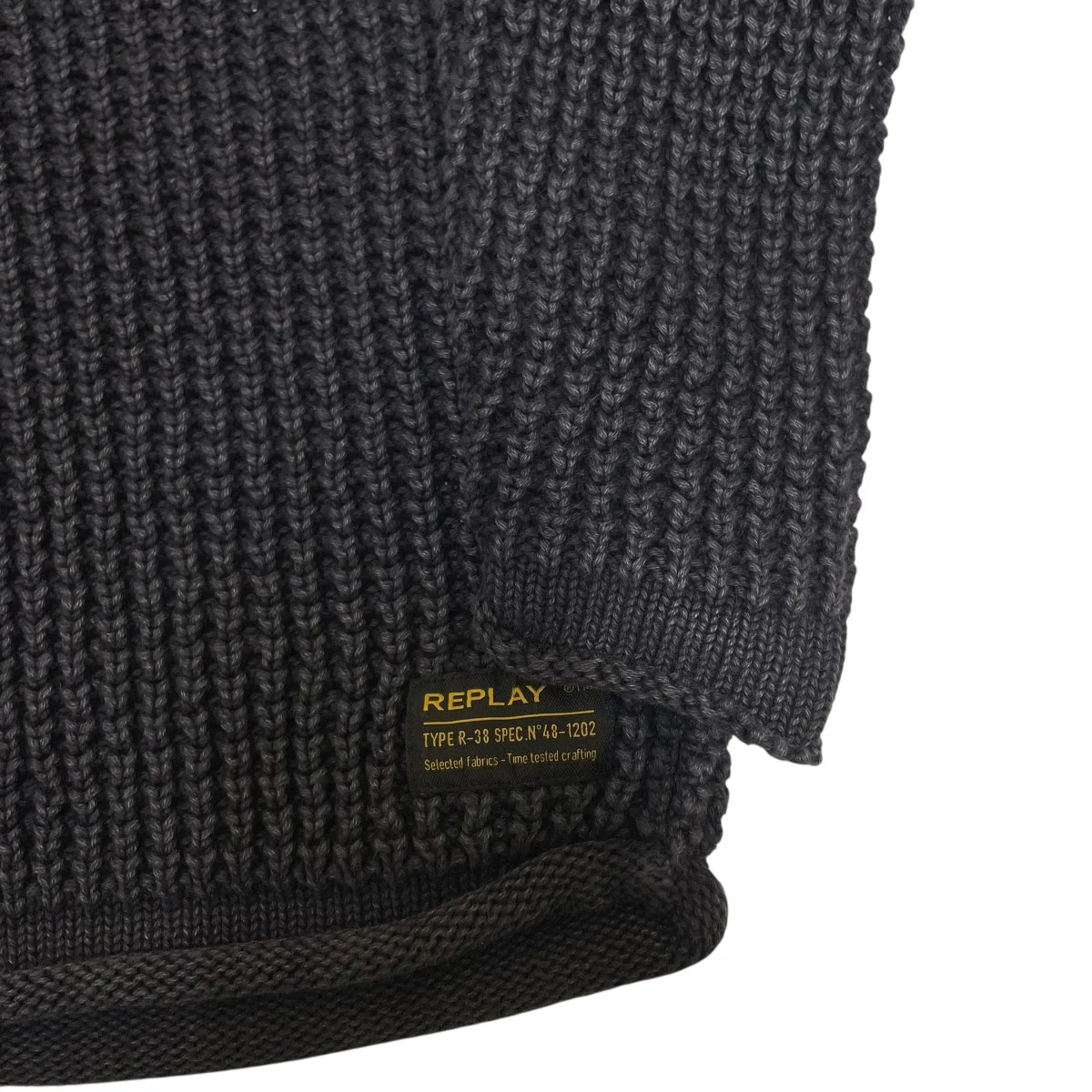 畝編みコットンニットクルーネックニットUK8310.000.G21280G - Image 4